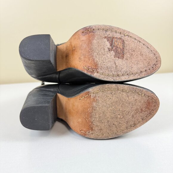 Rag & Bone Newbury Zip Up Black Leather Ankle Boots - Picture 13 of 14